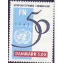 1995. FN's 50-års jubilæum. AFA nr. 1085  postfrisk     Stemplet FDC