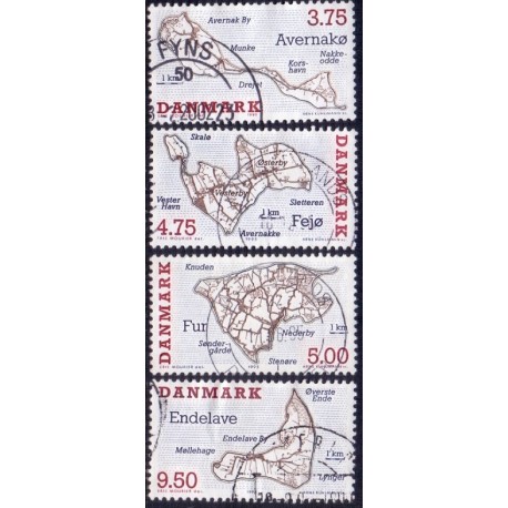 1995. Danske småøer. AFA nr. 1086-89  postfrisk      Stemplet FDC