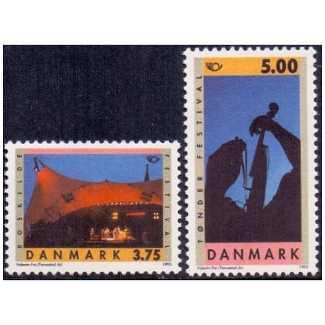 1995. Nordenfrimærker. AFA nr. 1097-98  postfrisk      Stemplet FDC