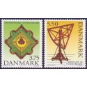 1995. Tycho Brahe. AFA nr. 1101-02  postfrisk      Stemplet FDC