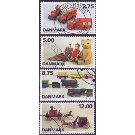 1995. Legetøj. AFA nr. 1103-06  postfrisk      Stemplet FDC