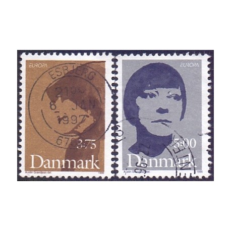 1996. Europamærker / CEPT. AFA nr. 1116-17  postfrisk      Stemplet FDC