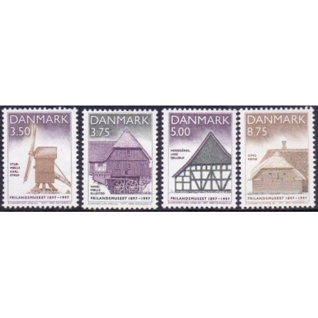 1997. Frilandsmuseet 100 år. AFA nr. 1139-42 postfrisk        Stemplet FDC
