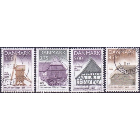 1997. Frilandsmuseet 100 år. AFA nr. 1139-42 postfrisk        Stemplet FDC