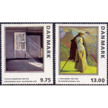 1997. Malerifrimærker. AFA nr. 1158-59 postfrisk        Stemplet FDC
