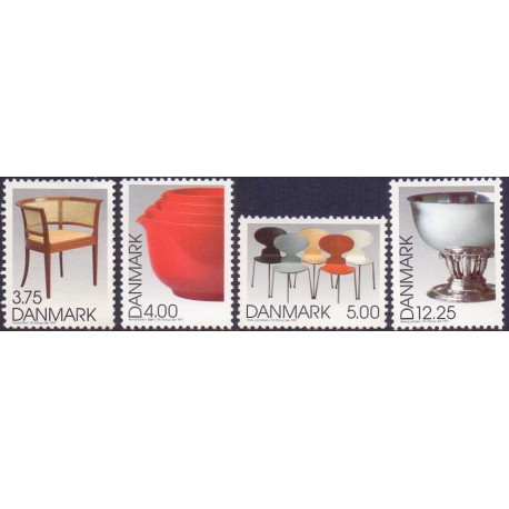 1997. Dansk design. AFA nr. 1160-63 postfrisk        Stemplet FDC