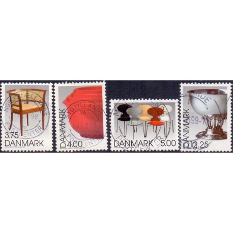 1997. Dansk design. AFA nr. 1160-63 postfrisk        Stemplet FDC
