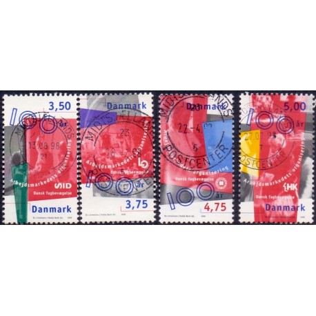 1998. Arbejdsmarkedets organisering. AFA nr. 1164-67 postfrisk       Stemplet FDC