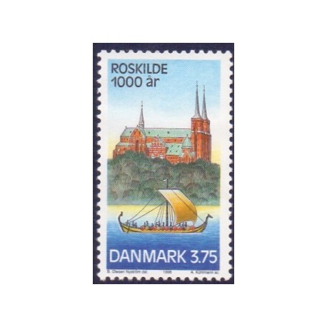 1998. Rosklide 1000-års jubilæum. AFA nr. 1169 postfrisk       Stemplet FDC