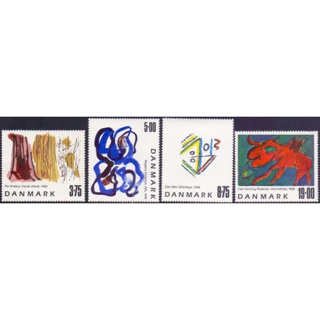 1998. Frimærkekunst. AFA nr. 1186-90 postfrisk        Stemplet FDC