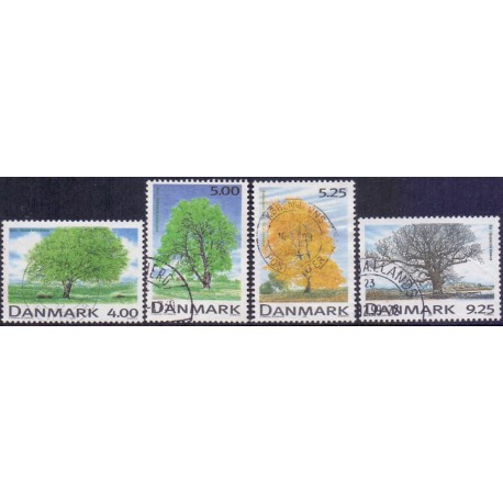 1999. Danske løvtrræer. AFA nr. 1196-99 postfrisk      Stemplet FDC