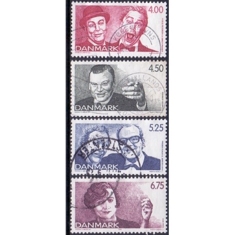 1999. Dansk revy 150 år. AFA nr. 1212-15 postfrisk     Stemplet FDC