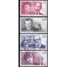 1999. Dansk revy 150 år. AFA nr. 1212-15 postfrisk     Stemplet FDC