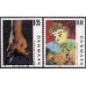 1999. Frimærkekunst. AFA nr. 1218-19 postfrisk     Stemplet FDC