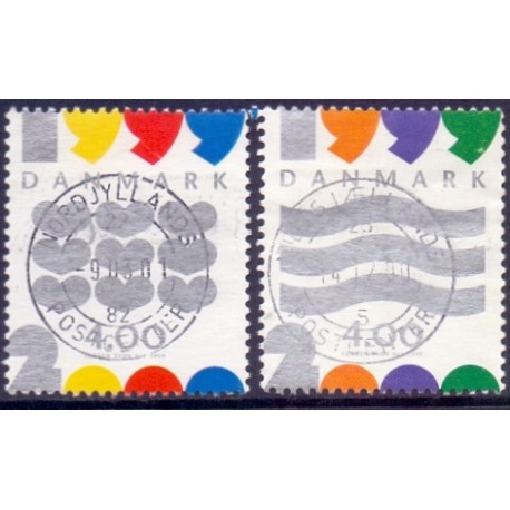 1999. Millenniumfrimærker. AFA nr. 1232-33 postfrisk     Stemplet FDC