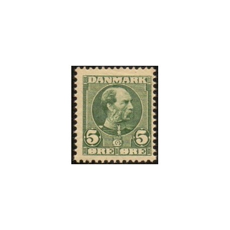 1905-06. Chr. IX, 5 Øre, AFA nr. 52, postfrisk   Ubrugt Stemplet FDC