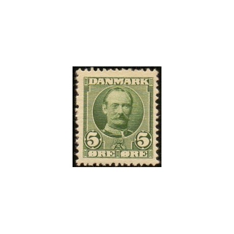1907. Frederik VIII, 5 Øre, AFA nr. 54, postfrisk   Ubrugt Stemplet FDC