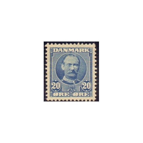 1907. Frederik VIII, 20 Øre, AFA nr. 56a, postfrisk  Ubrugt Stemplet FDC