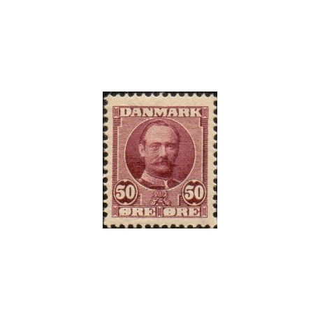 1907. Frederik VIII, 50 Øre, AFA nr. 58, postfrisk  Ubrugt Stemplet FDC