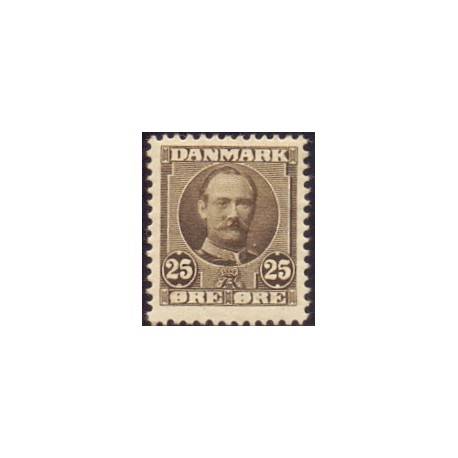 1907. Frederik VIII, 25 Øre, AFA nr. 57, postfrisk  Ubrugt Stemplet FDC