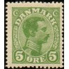 1913.  Chr X. 5 Øre,  AFA nr. 68, postfrisk  Ubrugt Stemplet FDC