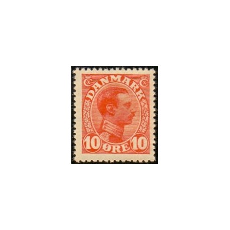 1913.  Chr X. 10 Øre,  AFA nr. 69, postfrisk  Ubrugt Stemplet FDC