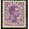 1913.  Chr X. 15 Øre,  AFA nr. 70, postfrisk    Ubrugt Stemplet FDC