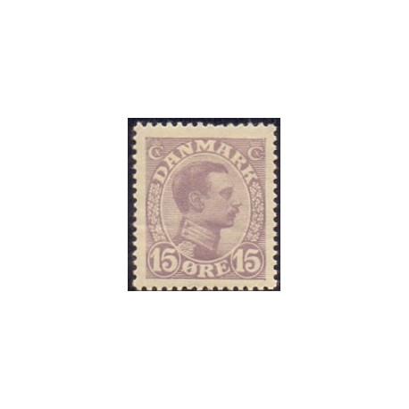 1913.  Chr X. 15 Øre,  matlilla, AFA nr. 70a, postfrisk   Ubrugt Stemplet FDC