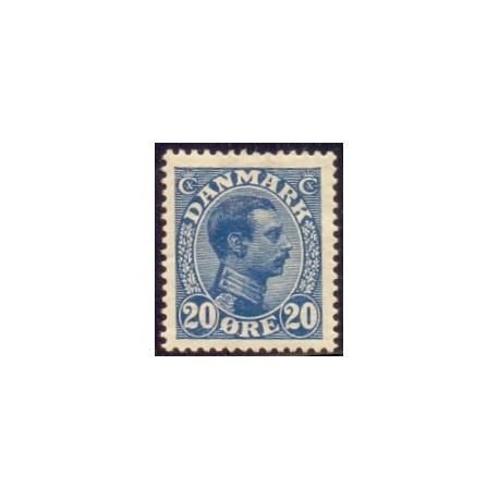 1913.  Chr X. 20 Øre,  AFA nr. 71, postfrisk    Ubrugt Stemplet FDC
