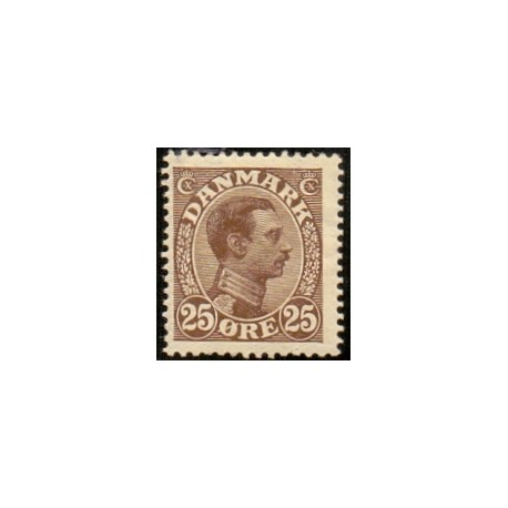 1913.  Chr X. 25 Øre,  AFA nr. 72, postfrisk    Ubrugt Stemplet FDC