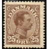 1913.  Chr X. 25 Øre,  AFA nr. 72, postfrisk    Ubrugt Stemplet FDC