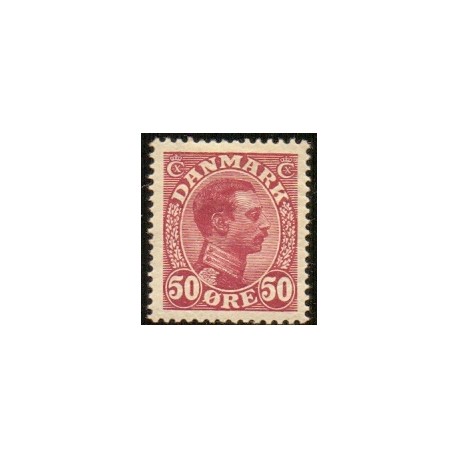 1913.  Chr X. 50 Øre,  AFA nr. 74, postfrisk  Ubrugt Stemplet FDC