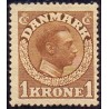 1913.  Chr X. 1 kr.  AFA nr. 75, postfrisk  Ubrugt Stemplet FDC
