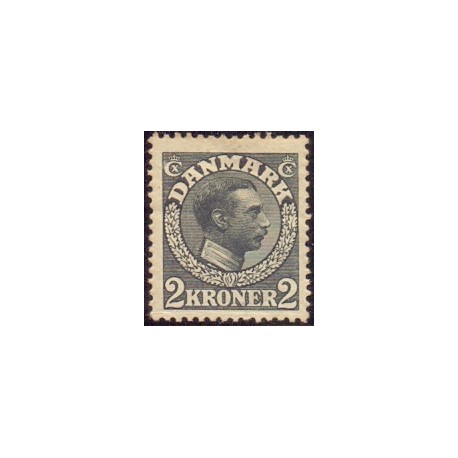 1913.  Chr X. 2 kr.  AFA nr. 76, postfrisk  Ubrugt Stemplet FDC