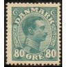 1915. Chr. X 80 Øre, AFA nr. 84, postfrisk Ubrugt Stemplet FDC