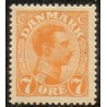 1918-20. Chr. X. 7 Øre, AFA nr. 98 postfrisk   Ubrugt Stemplet FDC