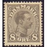 1918-20. Chr. X. 8 Øre, AFA nr. 99 postfrisk   Ubrugt Stemplet FDC