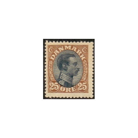 1918-20. Chr. X. 25 Øre, AFA nr. 101 postfrisk Ubrugt Stemplet FDC