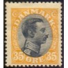 1918-20. Chr. X. 35 Øre, AFA nr. 104 postfrisk  Ubrugt Stemplet FDC