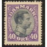 1918-20. Chr. X. 40 Øre, lilla/grå. AFA nr. 105 postfrisk  Ubrugt Stemplet FDC