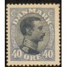 1918-20. Chr. X. 40 Øre, blålilla/grå. AFA nr. 105a postfrisk  Ubrugt Stemplet FDC