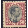 1918-20. Chr. X. 50 Øre. AFA nr. 106 postfrisk  Ubrugt Stemplet FDC
