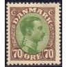 1918-20. Chr. X. 70 Øre. AFA nr. 108 postfrisk  Ubrugt Stemplet FDC