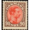 1918-20. Chr. X. 90 Øre. AFA nr. 109 postfrisk  Ubrugt Stemplet FDC