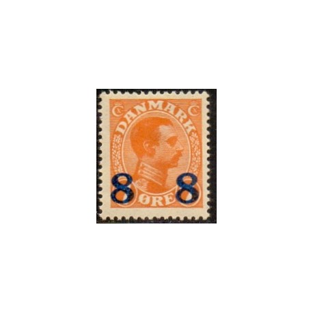 1921-22. 8/7 Øre provisorier.  AFA nr. 118 postfrisk   Ubrugt Stemplet FDC