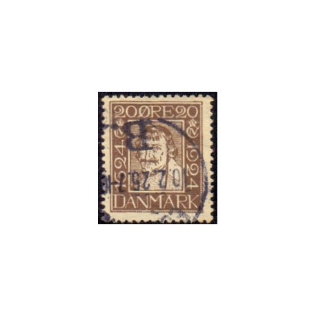 1924. Postvæsnets jubilæum. 20 Øre, AFA nr. 141 postfrisk Ubrugt Stemplet FDC