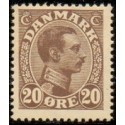 1921-22. Chr. X. 20 Øre.  AFA nr. 125 postfrisk  Ubrugt Stemplet FDC