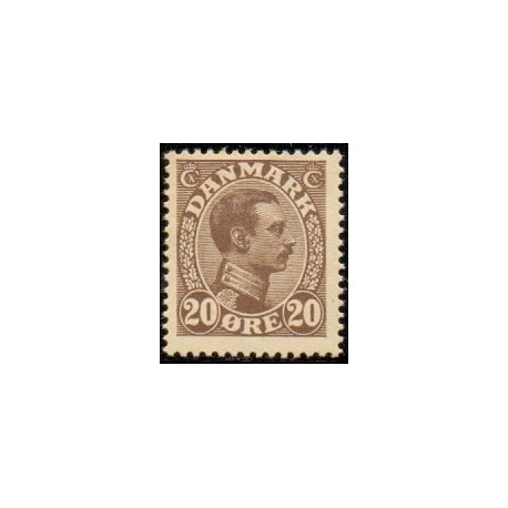 1921-22. Chr. X. 20 Øre.  AFA nr. 125 postfrisk  Ubrugt Stemplet FDC