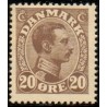 1921-22. Chr. X. 20 Øre.  AFA nr. 125 postfrisk  Ubrugt Stemplet FDC