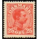 1921-22. Chr. X. 25 Øre.  AFA nr. 126 postfrisk  Ubrugt Stemplet FDC